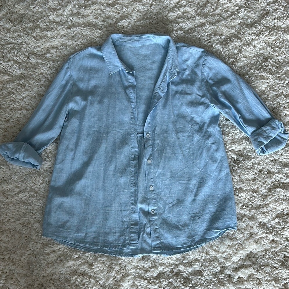 Light blue button-down shirt